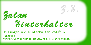 zalan winterhalter business card